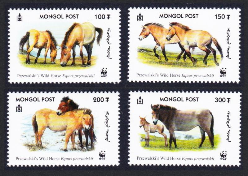 Mongolia WWF Przewalski's Horse 4v SG#2861/64 SC#2440 a-d MI#3122-25