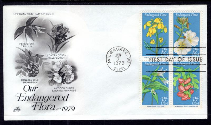 US 1786a Endangered Flora Artcraft U/A FDC