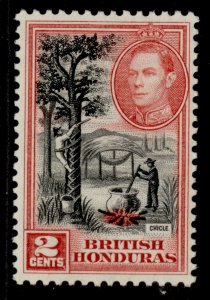 BRITISH HONDURAS GVI SG151, 2c black & scarlet, M MINT.