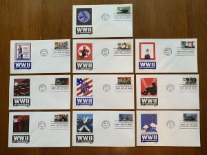 WWII 50TH ANNIVERSARY 10 DIFFERENT ARTMASTER FDIs UA Washington, DC 5/31/1993