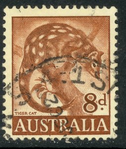 AUSTRALIA 1959-64 8d TIGER CAT Pictorial Sc 321 VFU
