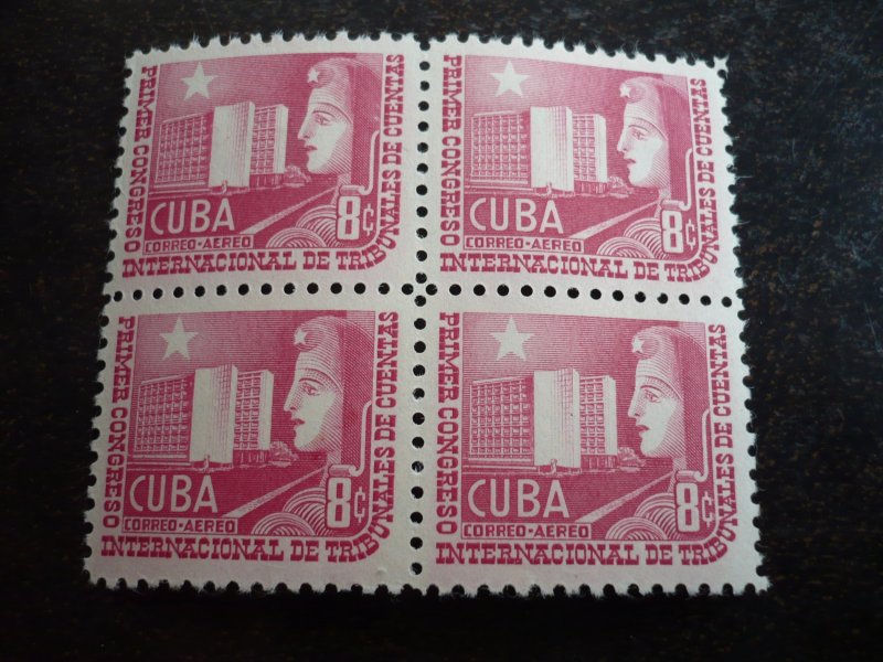 Stamps - Cuba - Scott# 513,C90-C91 - Mint Hinged Set of 4 Stamps in Blocks,