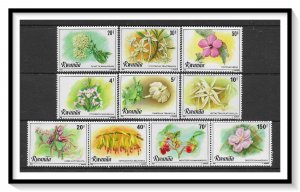 Rwanda #1009-1018 Flowers Set MNH