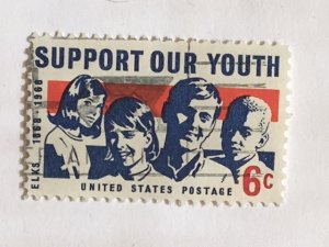 US – 1968 – Single “Youth Org” Stamp – SC# 1342 - Used