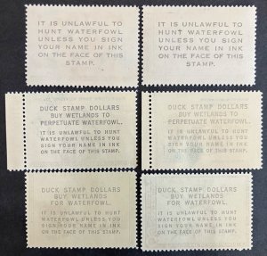 US Scott# RW24-29 MNH