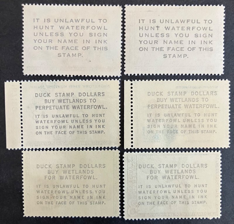 US Scott# RW24-29 MNH