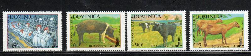 DOMINICA #1086-1089  1988  FAO 10TH ANNIV.    MINT  VF NH  O.G