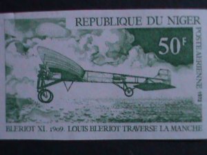 ​NIGER AIRMAIL 1972 SC# C183 BLERIOT XI CROSSING ENGLISH CHANNEL PROOF STAMP