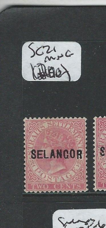 MALAYA SELANGOR (P0410B) QV 2C  SG 21  MNG