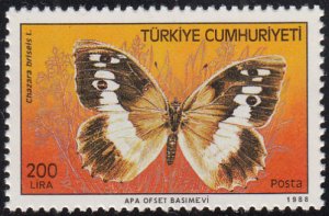 Turkey 1988 MNH Sc #2422 200 l Chazara briseis Butterflies