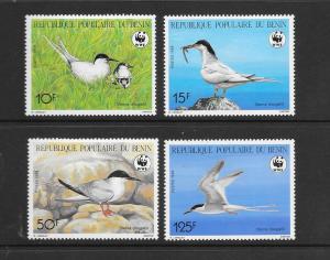 BIRDS - BENIN #657-60  WWF   MNH