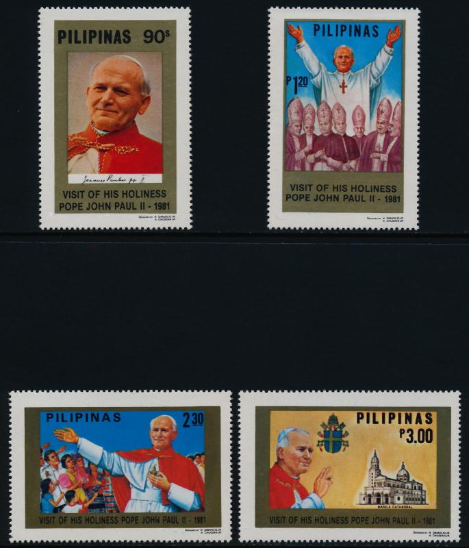 Philippines 1507-11 MNH Pope John Paul II, Manila Cathedral