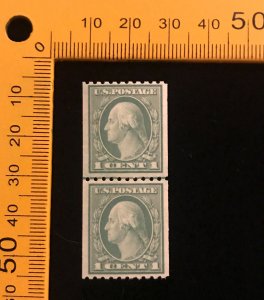 Scott 486 Coil Line Pair, MNH, F/VF centering