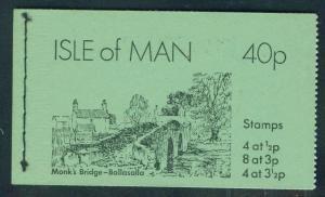 Isle of Man 40p sewn Booklet Scott 12b 2(17b) 18a CV $4 1973