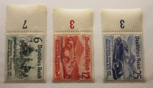 GERMANY, Scott: B141-B143 with TABS, MINT LIGHTLY HINGED, Lot31, Cat $54