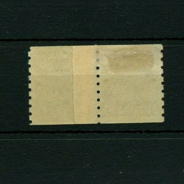 #130 - 2x3 cent Admiral coil DRY PASTE-UP PAIR VF 1xMH Cat$250 Canada mint