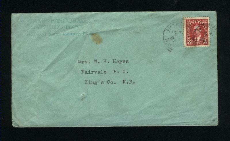 Canada #233   postal stationary  used  1937 PD