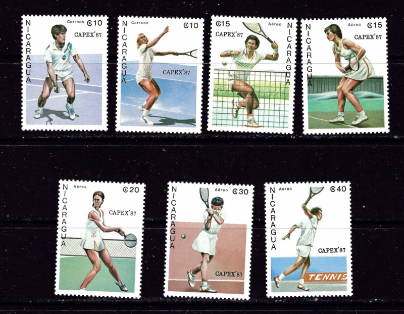 Nicaragua 1624-30 NH 1987 Tennis