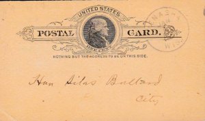 United States 1891 UX9 Civil War Pension & Claims Att'ys, Menasha, Wis,