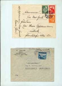 Chile Argentina Uruguay Peru Mid Period Covers x 14 To Germany(NS07