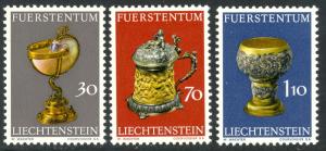 LIECHTENSTEIN 1973 Drinking Vessels Set Sc 530-532 MNH