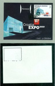 Croatia 2000. Souvenir Sheet. Cancel. Hannover Expo Croatia 2000.. Sc# 431
