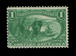 STUNNING SCOTT #285 VF MINT OG NH 1₵ TRANS MISSISSIPPI - PRICED TO SELL