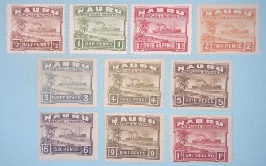 NAURU 17 - 27   MINT HINGED OG*  NO FAULTS VERY FINE! M143