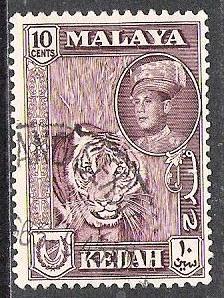 Kedah #100 (v) Sultan & Tiger Used