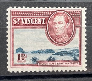 (1302) ST VINCENT 1938 : Sc# 142 YOUNG'S ISLAND FORT DUVERNETTE - MH VF