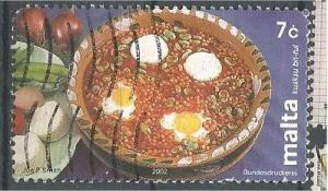 MALTA, 2002, used 7c, Cuisine, Scott 1082