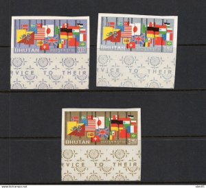 Bhutan 1964 Mi 40-42 Imperf MNH heroes of the Nation 17438
