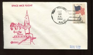 OCT 1 1960 SPACE MICE FLIGHT Goldcraft Cover PORT CANAVERAL FL (LV 878)