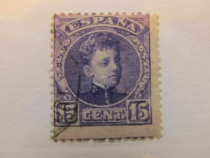 Spain Spain España Spain 1902 King Alfonso XIII 15c fine used stamp A5P1F102-