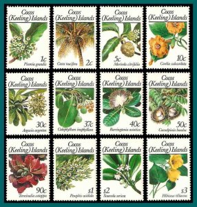 Cocos 1988 Flowers, MNH #183-198,SG191-SG202