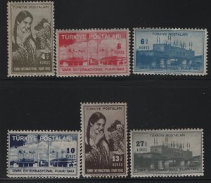 TURKEY,916-921 ,  MINT HINGED,    SET