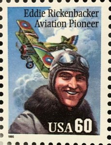 U.S. 1995 - Scott #2998 - Eddie Rickenbacker, Aviation - Postage Stamp - MNH