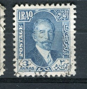 IRAQ; 1931 early Faisal Portrait issue used 3a. value