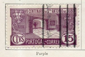 Portugal 1931 Early Issue Fine Used 15c. NW-101522