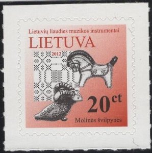 Lithuania 2012 MNH Sc 962 20c Clay pipes Music Instruments