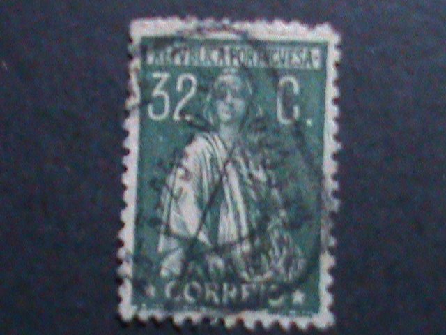 ​PORTUGAL 1924 SC#289 CERES- 99 YEARS OLD STAMPS USED VF FANCY CANCEL
