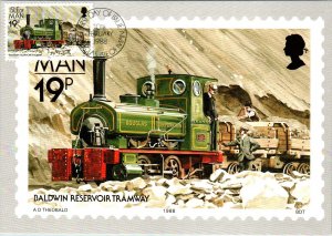 Isle of Man 347-358 Trams Trains Set of Twelve Maxi Cards U/A FDC