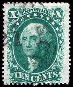 US.#35 REGULAR ISSUE OF 1859 - LIGHT CANCEL - VF - $65.00 (ESP#0133)