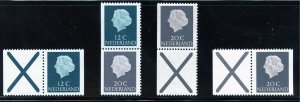 Netherlands 345,347 MNH,Booklet Pairs  from 1954 and 1966.