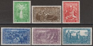 EDSROOM-16688 Norway 240-245 MNH 1941 Complete Snom Sturluson 700 Years CV$15