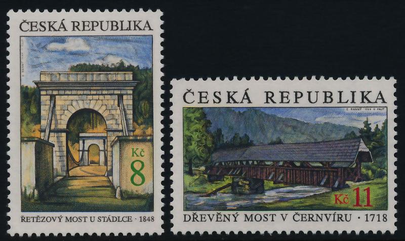 Czech Republic 3092-3 MNH Architectrue, Bridges