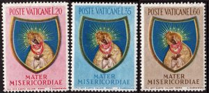 Vatican City SC#189-91 Closing of the Marian Year (1954) MNH