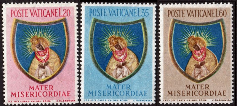 Vatican City SC#189-91 Closing of the Marian Year (1954) MNH