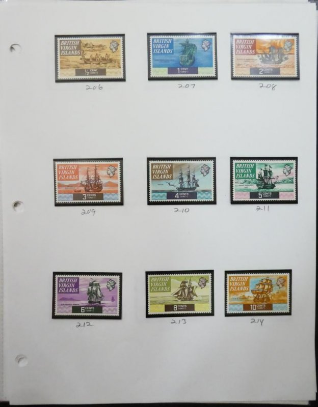 EDW1949SELL : BR. VIRGIN ISL Nice all VFMNH collection of all Cplt sets Cat $105