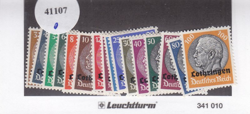 German Occupation of Luxembourg: Sc N43-N58, MH (41107)